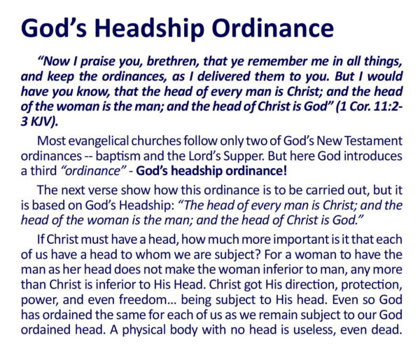 God's Headship Seen In Head Coverings - Image 7