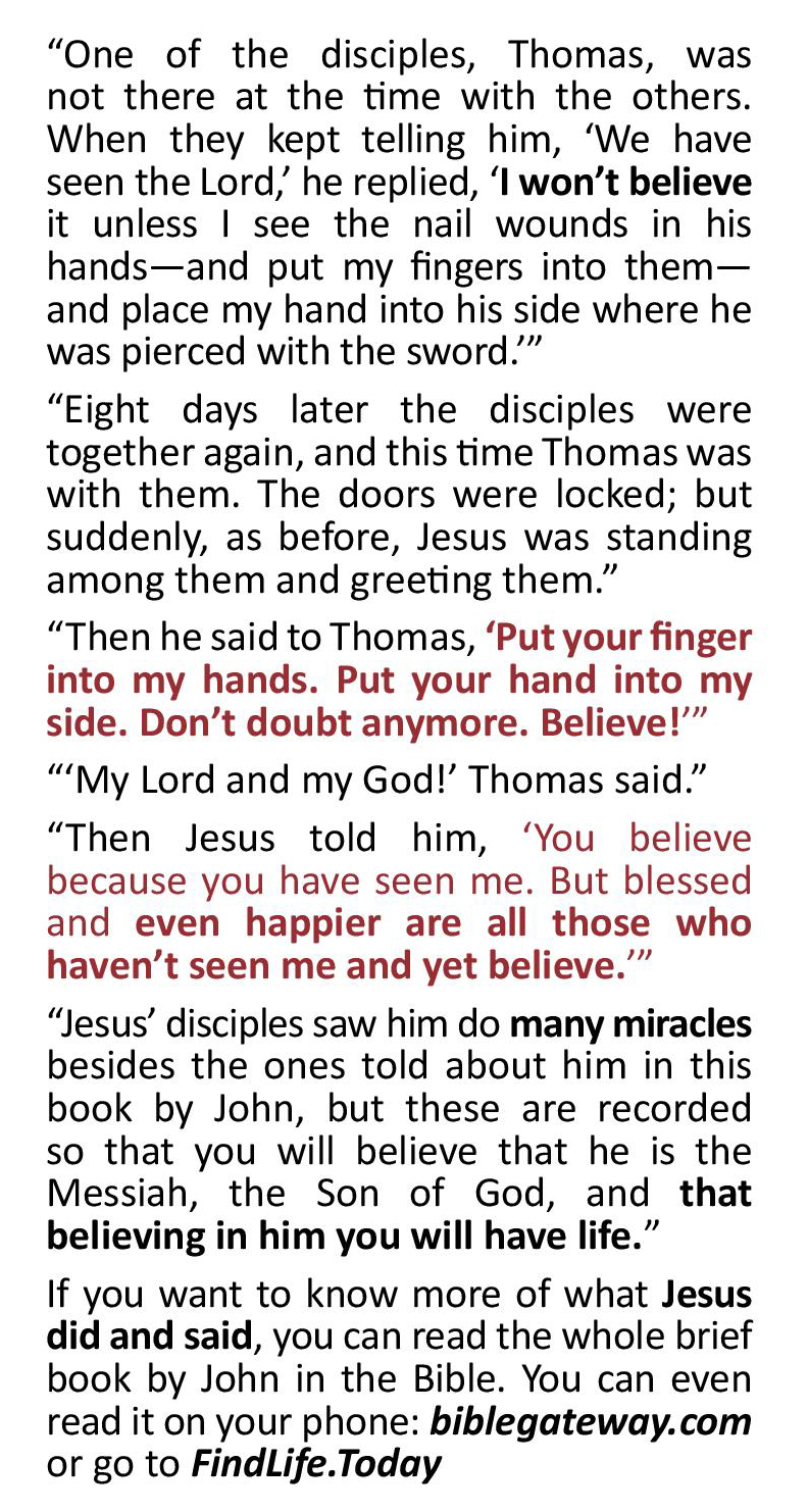 Tract - What did Jesus say - Image 6